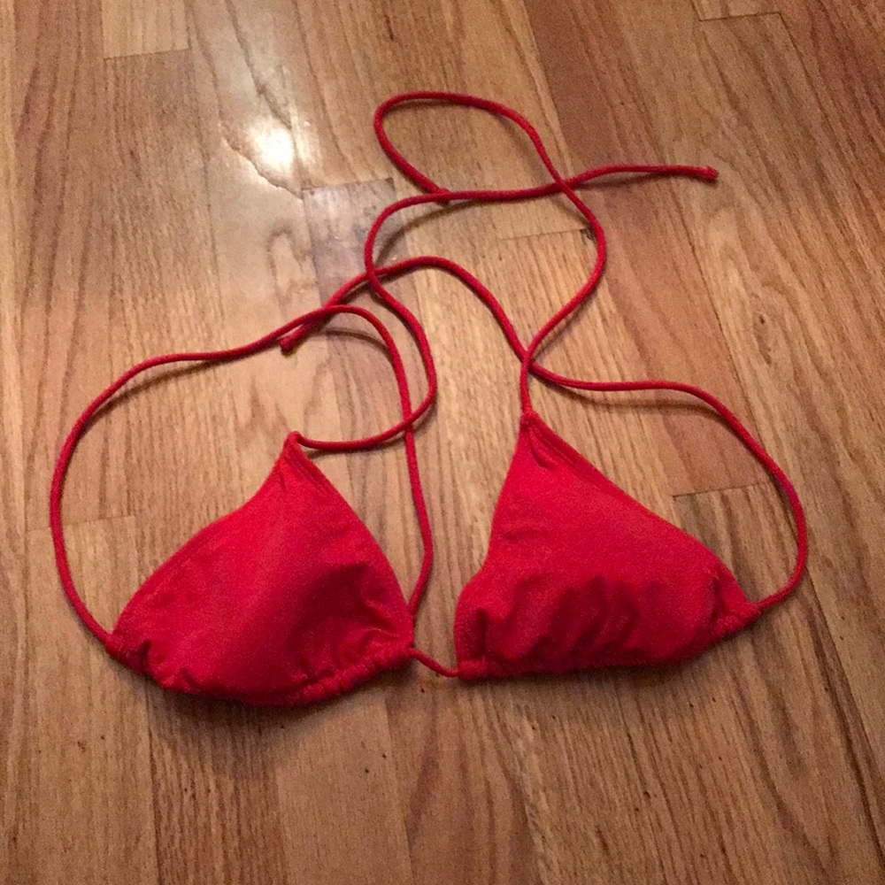 Red bikini top